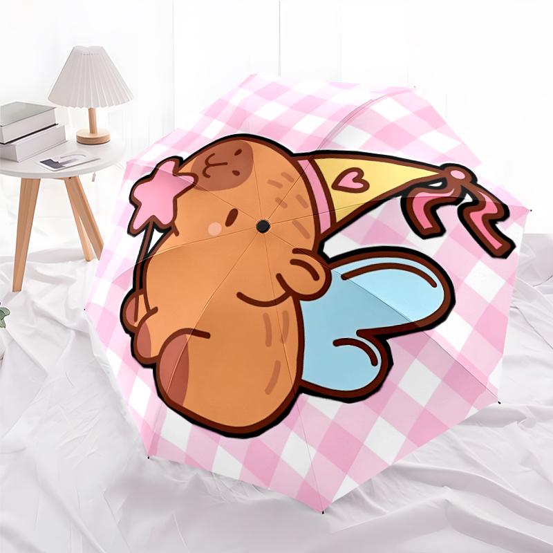 1pc Capybara Umbrella, Sun Protection, And UV Shielding. It Has Eight Sturdy Ribs for Outdoor Use And Perfect As a Holiday Gift