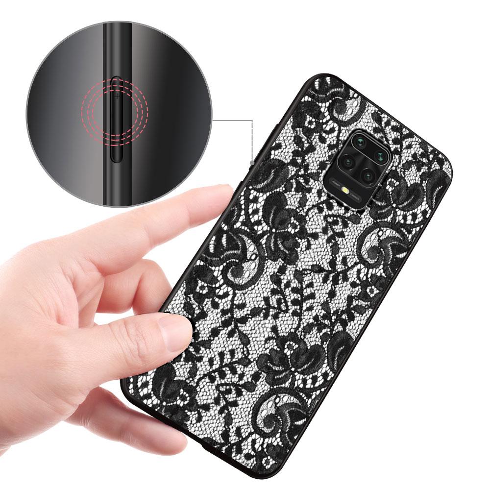 Lace And Flowers Coque pro Xiaomi Redmi Note 11 10 10S 8 9 9S 11E 12 Pro Plus 7 8T 11S 11T 5 Pro Soft TPU černý kryt na telefon