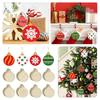 8pcs/set Creative Carved Christmas Pendants Paintable Blank Wooden Christmas Tree Ornaments Handicrafts Wood Slices