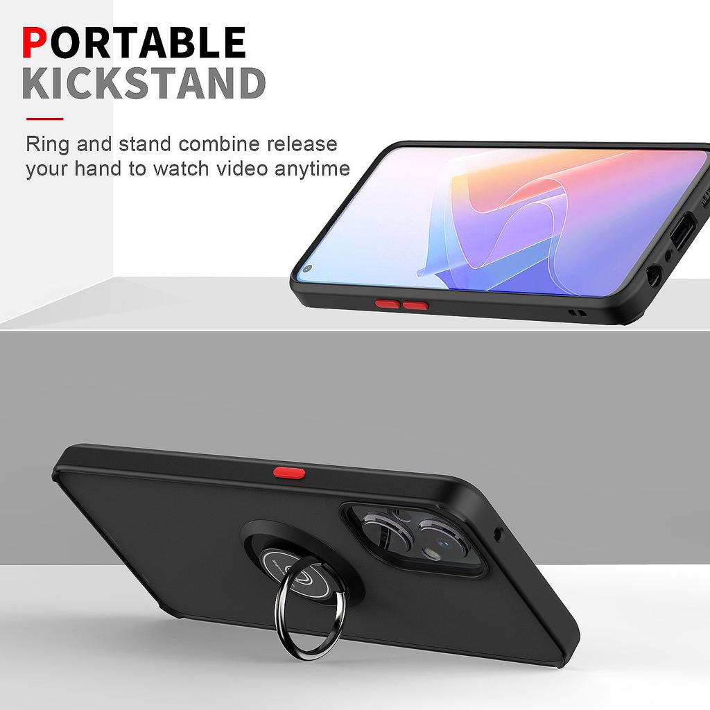 Armor Case for OPPO Reno 11 Pro 5G Reno11 F 11F Reno 10 Pro+ 8 8T 5G Cover Magnetic Ring Stand Holder Business Full Protection
