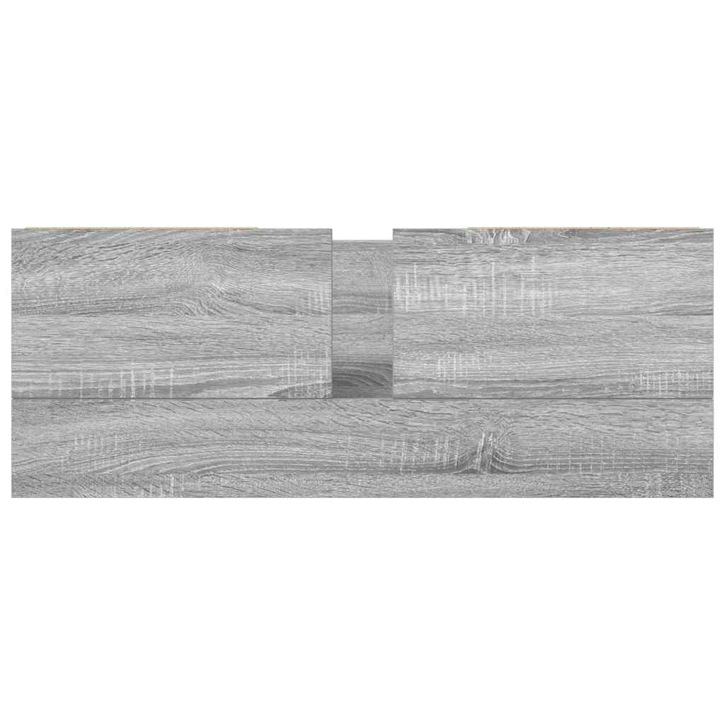 Grey Sonoma Bathroom Vanity Cabinet with Drawers 90 X 34.5 X 60 Cm