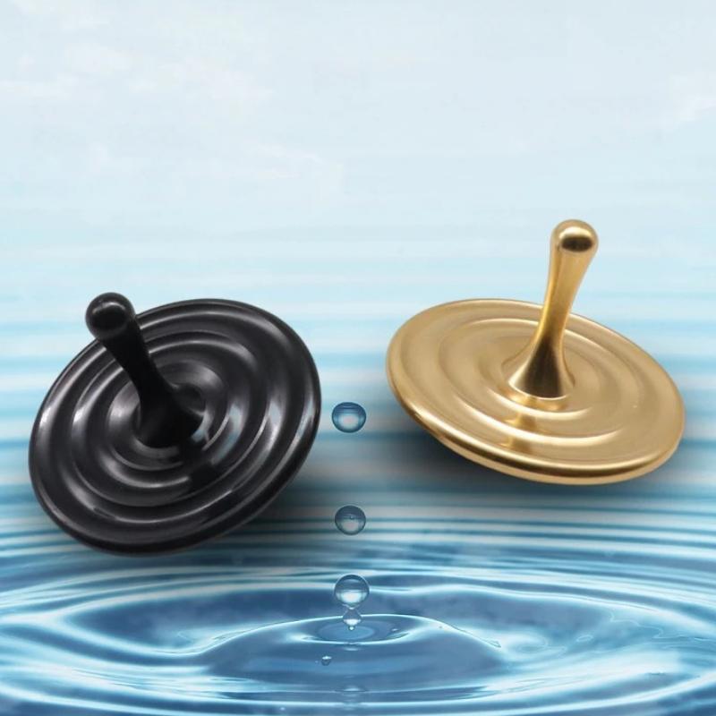 Metal Spinning Top Tip Water Droplet Hand Fidget Spinner Gyro Edc Relieve Stress Relief Toy Rotating Anti Anxiety For Children