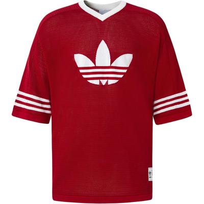 Koszulka z dzianiny z krótkim rękawem Originals Blokecore Unisexowe Topy Victory-Red JL5980