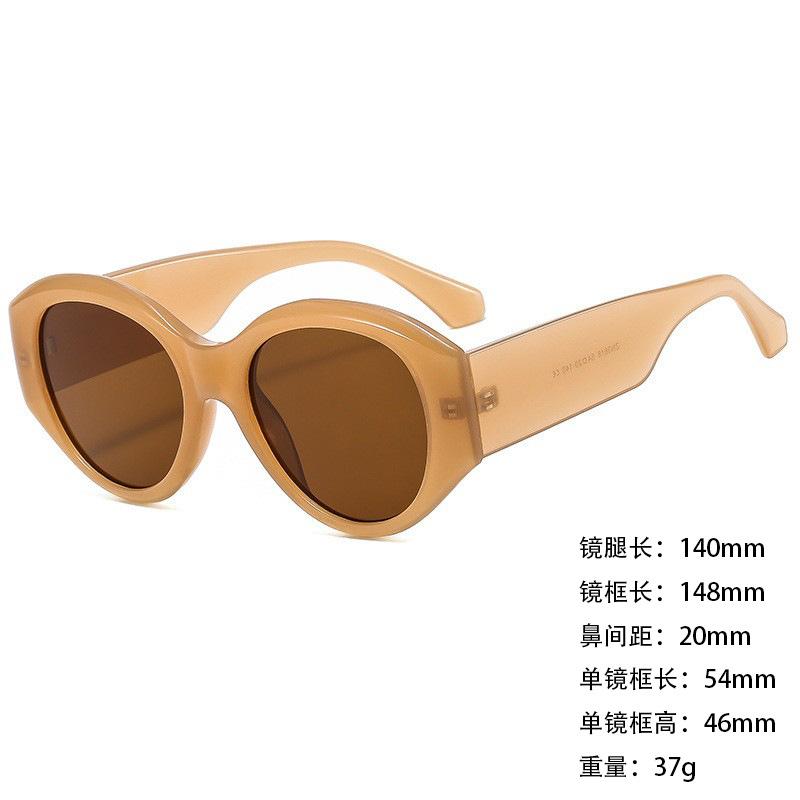 Foreign Trade Sunglasses Wide Legs Big Frame Vgo88 Men'S And Women'S Jelly Color Personalized Uv400 Sunglasses