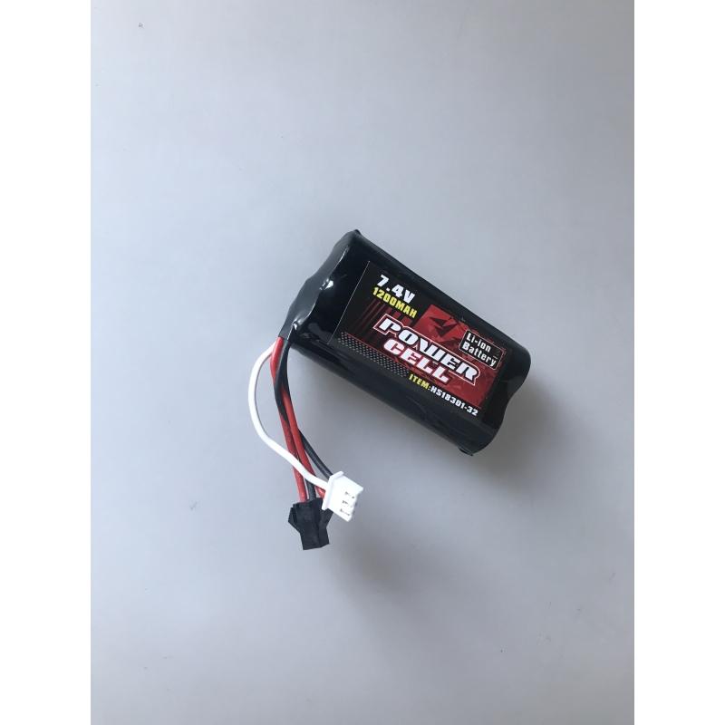 HS 18650 7.4V 1200mAh 25C 2S Li-ion Battery Anti-Reverse Plug for 18301/18302 18311/18312 Rc Car