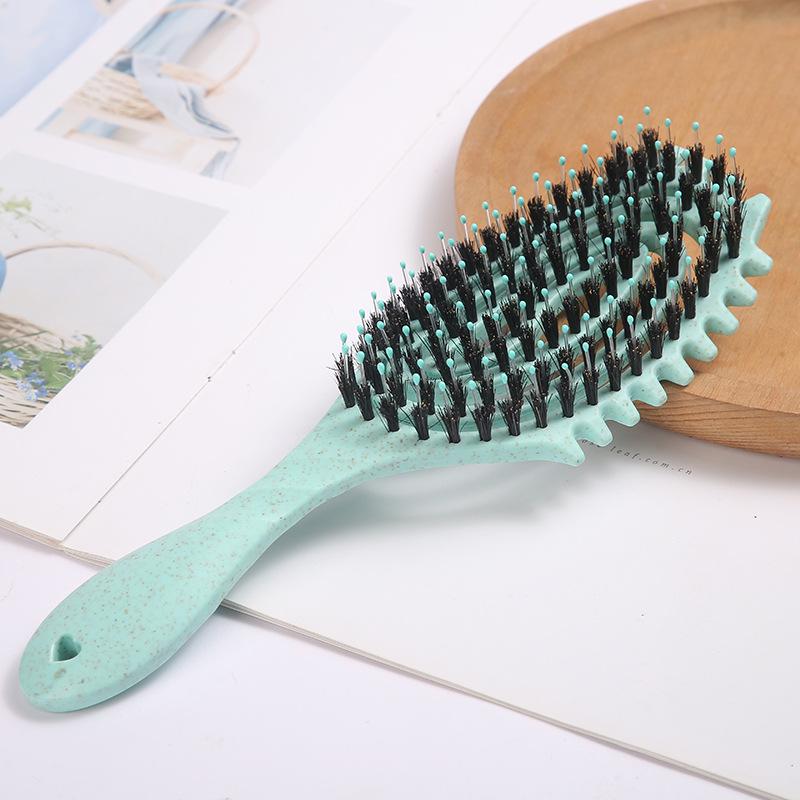 Cross-Border Bounce Large Wave Styling Comb - Fluffy, High Skull Top, Hollowed Rib Massage Brush