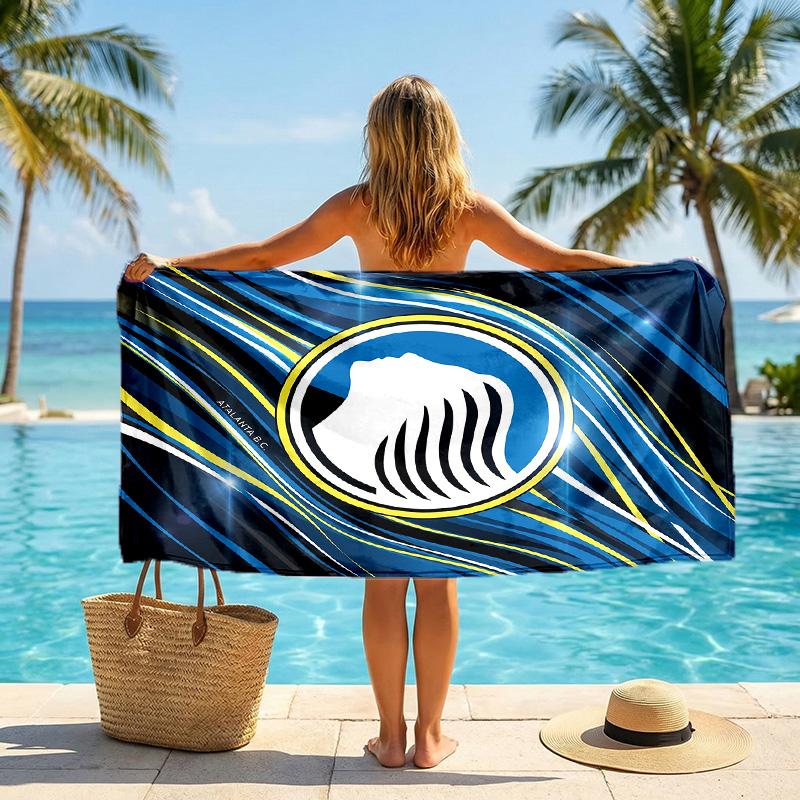 Asciugamano da Spiaggia Asciugatura Rapida in Microfibra Assorbente Portatile da Viaggio per Nuoto Atalanta FC