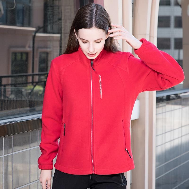 Autumn and Winter Fleece Jacket Sweater Couple Outdoor Fleece Fleece Jacket Thickened Casual Warm Jacket