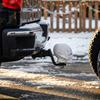 Kryt na tažné zařízení s designem lebky Dekorace pro automobil Kryt kulové hlavy přívěsu Měkká gumová ochrana pro 50 mm