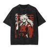 Inuyashas Sesshomaru Inu Yasha Kawaii Washed T Shirts Streetwear Hip Hop Cool TShirt Tees Tops for Men Women Harajuku Summer
