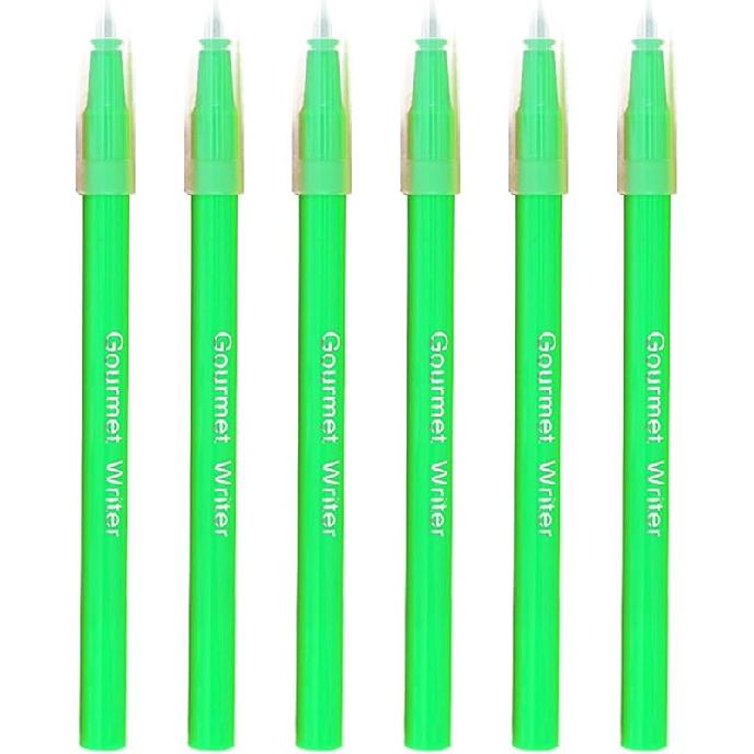 6Pcs Edible Markers for Baking Embellishments Edible Decorating Pen Food Coloring Writing Pen, Red зелёный