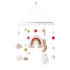 Baby Wooden Crib Mobile Bed Bell Hanging Rattle Toy Newborn Music Box Bed Bell Hanging Toys Holder Bracket Infant Crib Baby Gift