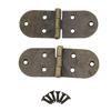 10 Pcs Folding Hinges, Heavy Duty Folding Flush Hinge 180 Degree Round   Hinge Retro Sewing Machine   Top Hinge with Mounting Screws for Sewing 