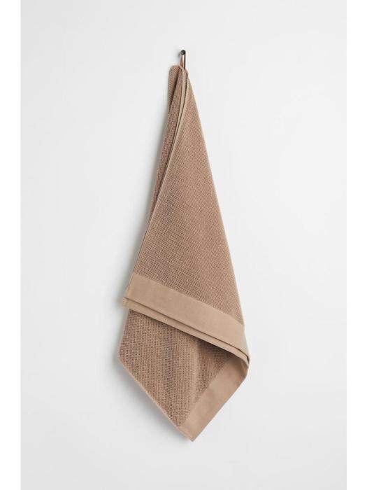 H&M Cotton Terry Bath Towel Mocha Beige 1019942006 70x140