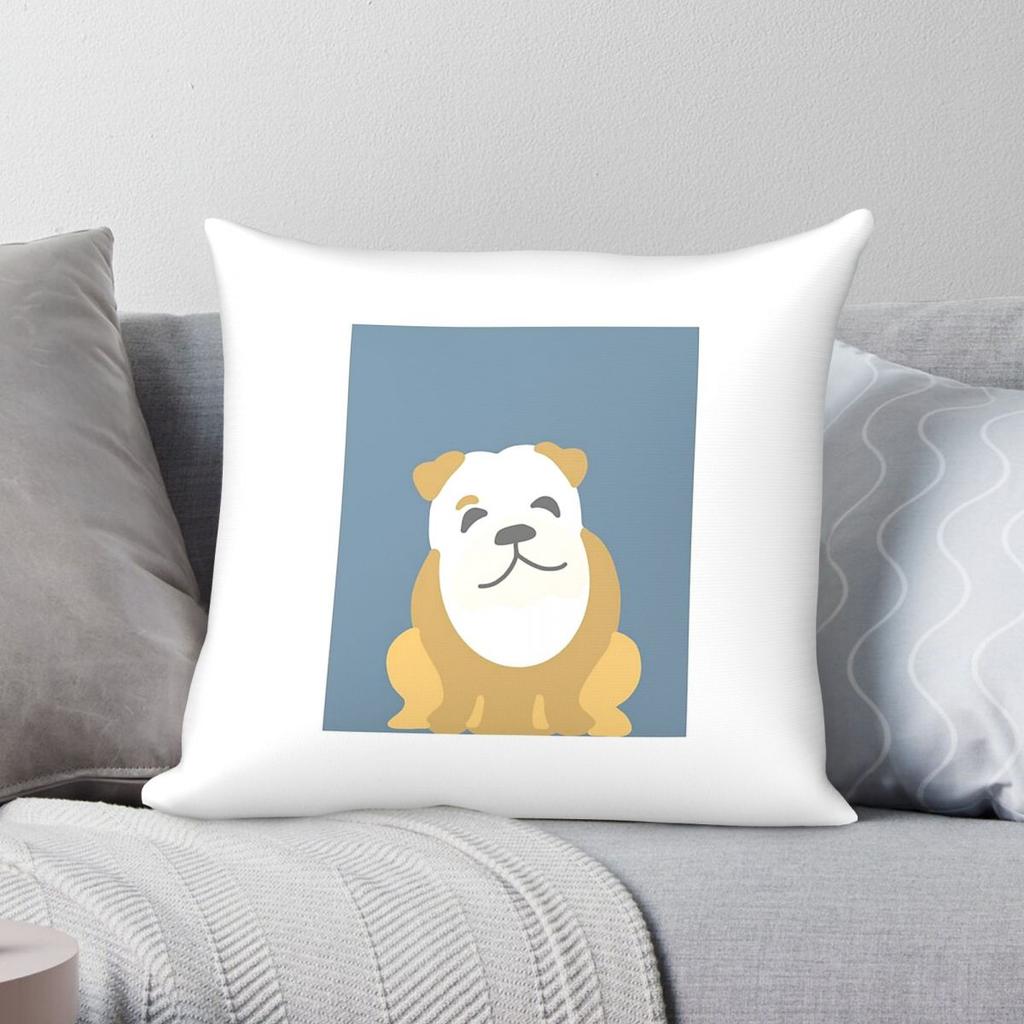 Butler University Butler Blue Square Pillowcase Polyester Linen Velvet Printed Zip Decor Pillow Case Sofa Cushion Cover x