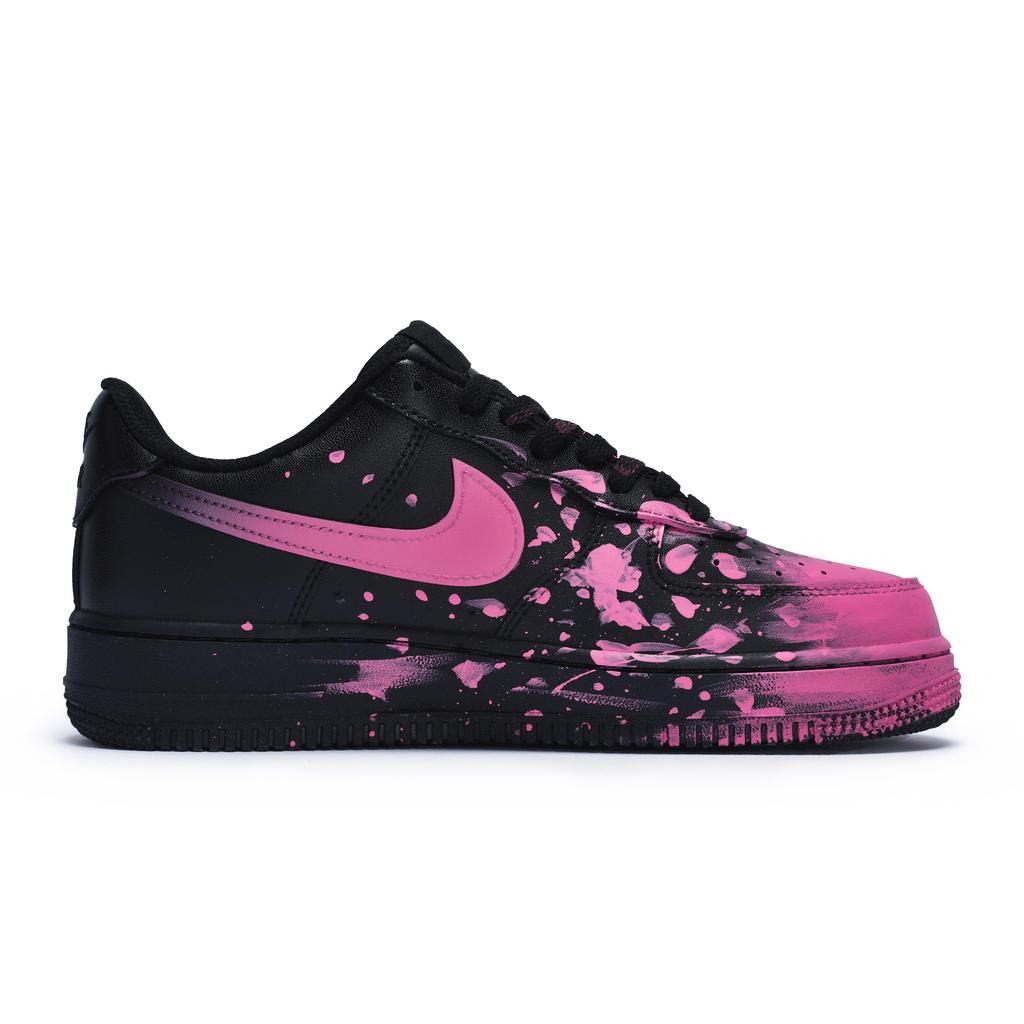 Nike Air Force 1 07 811 Manufacturing, Crazy Graffiti Red, Special Shoe Box Low top Skateboard Shoes Unisex Black Pink CW2288-001(Team80-S-BOX)
