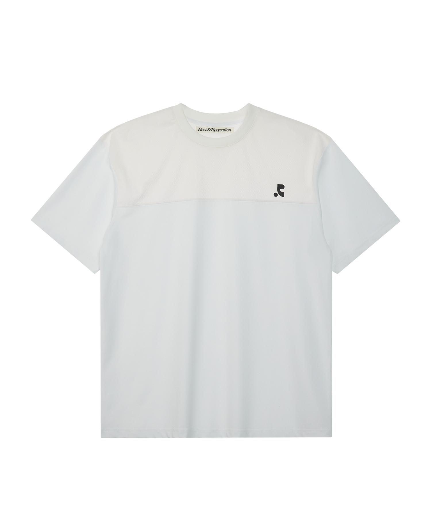 Rest And Recreation Mesh Crewneck T-Shirt - White One