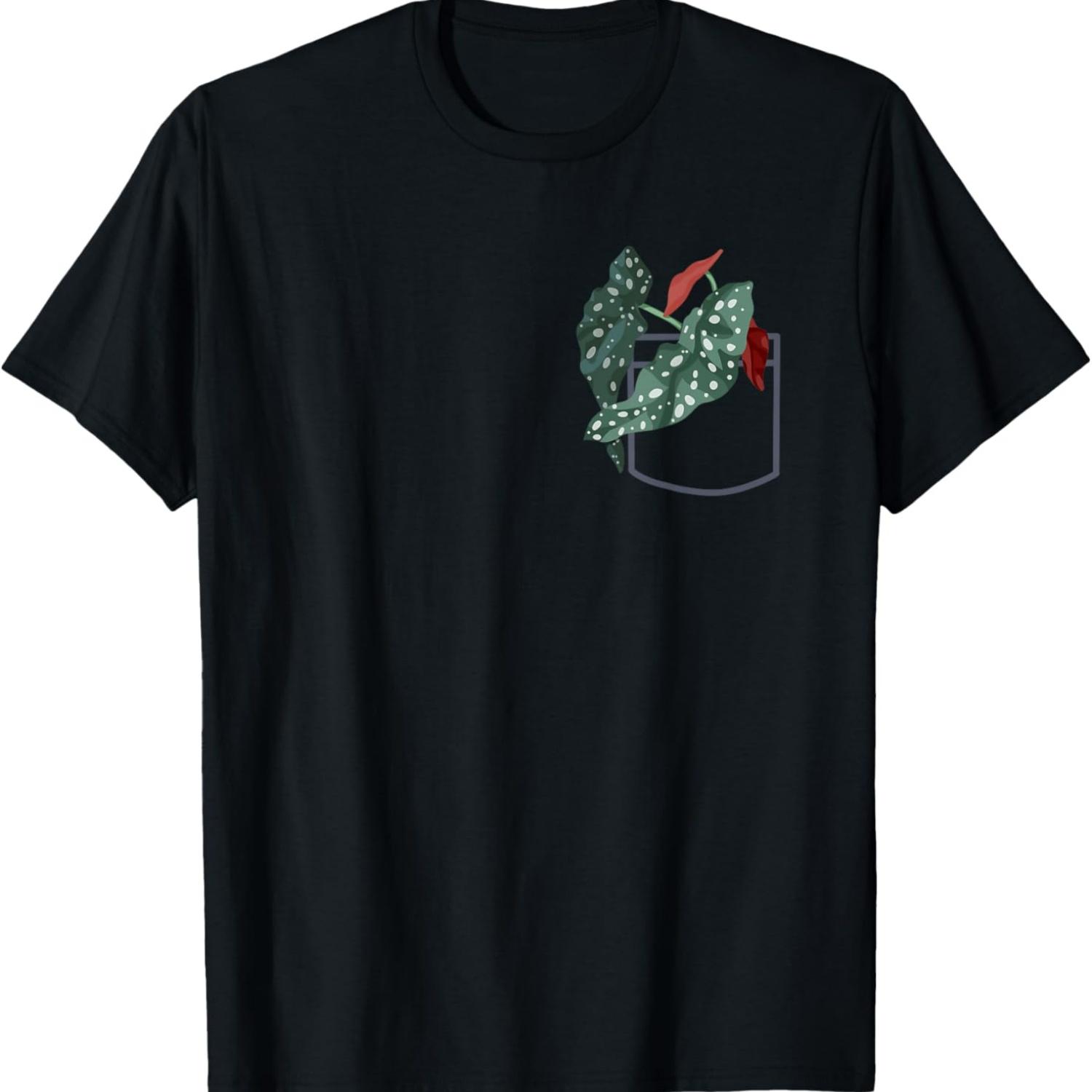 Plant Mom Plant Dad, Grow Angel Wing Begonia, Urban Gardener T-Shirt S чёрный