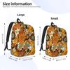 70s 60s Retro Flower Power, Floral Pattern Backpack Hot Sale Daypack Large Capacity BookBag School Bag Shoulder Bags Men Women