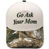 Go Ask Your Mom Embroidery Truck Driver Baseball Cap Color Matching Fun Men's and Women's Casual Sun Hats