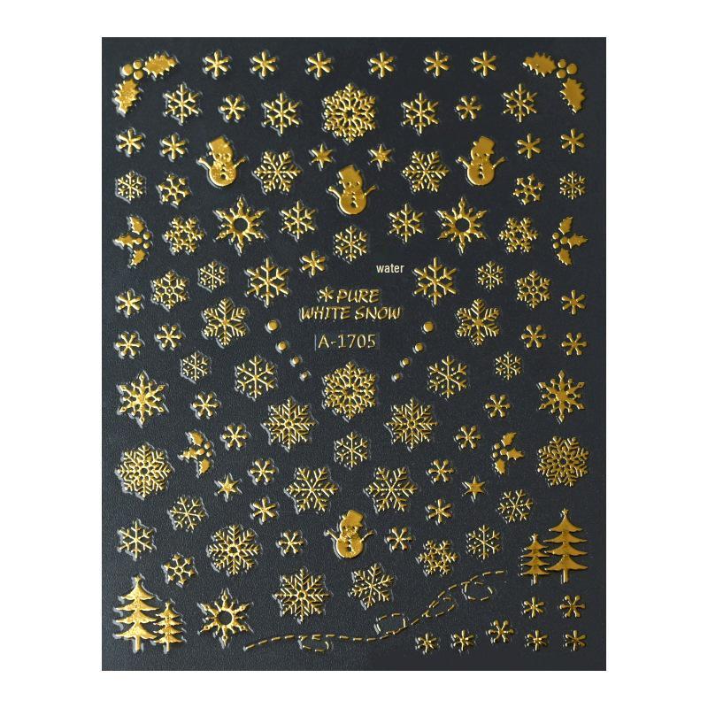 Autocolante de Crăciun 3D Laser Argint Ren & Fulg de Nea