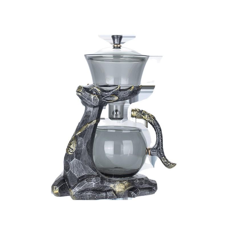 2025 High-End Automatic Glass Tea Set with Magnetic Teapot and Kung Fu Cups