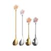 Cherry Blossom Long Handle Stainless Steel Stirring Spoon