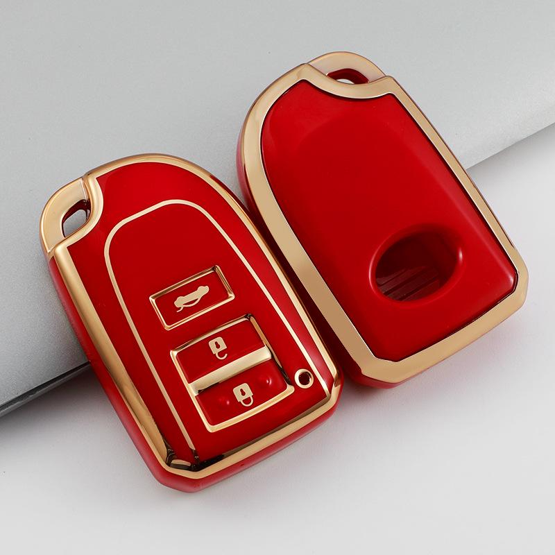 Gold Edge TPU Protective Key Case for Toyota Yaris X, Yaris L, and Vios FS