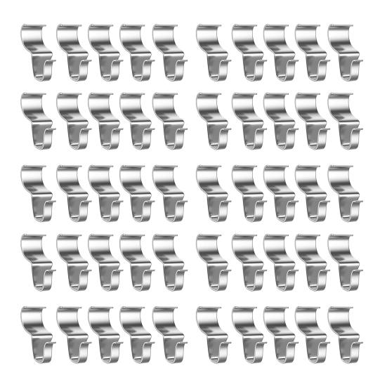 Vinyl Siding Hooks Heavy Duty S-shaped Hooks Non-Hole Stainless Steel Holiday Decoration Hangers for Halloween Christmas Lights Wreaths Flags