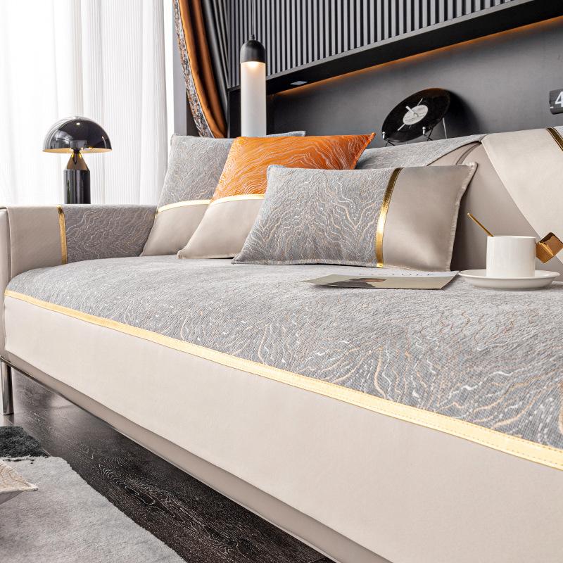 

Chenille Light Luxury Sofa Cushion Non-Slip Band Imperial Concubine Seat Four Seasons Universal Sofa Cover All-Inclusive High Sense 70*70cm