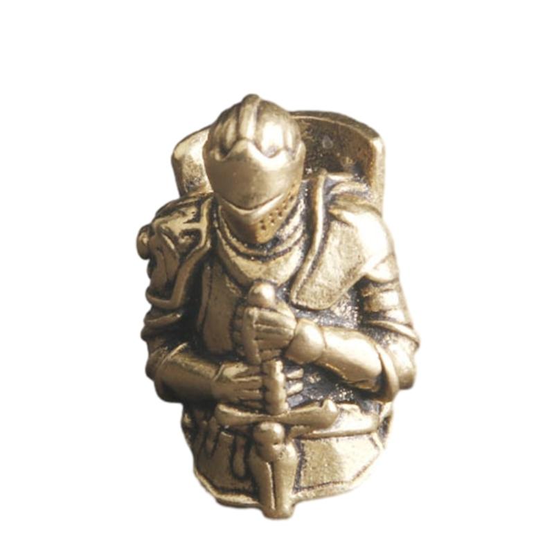 Broadswords Knights Knife Lanyard Bead DIY Brass Paracord Bead Vintage Knights Parachute Cord Beads for Bracelet Pendant