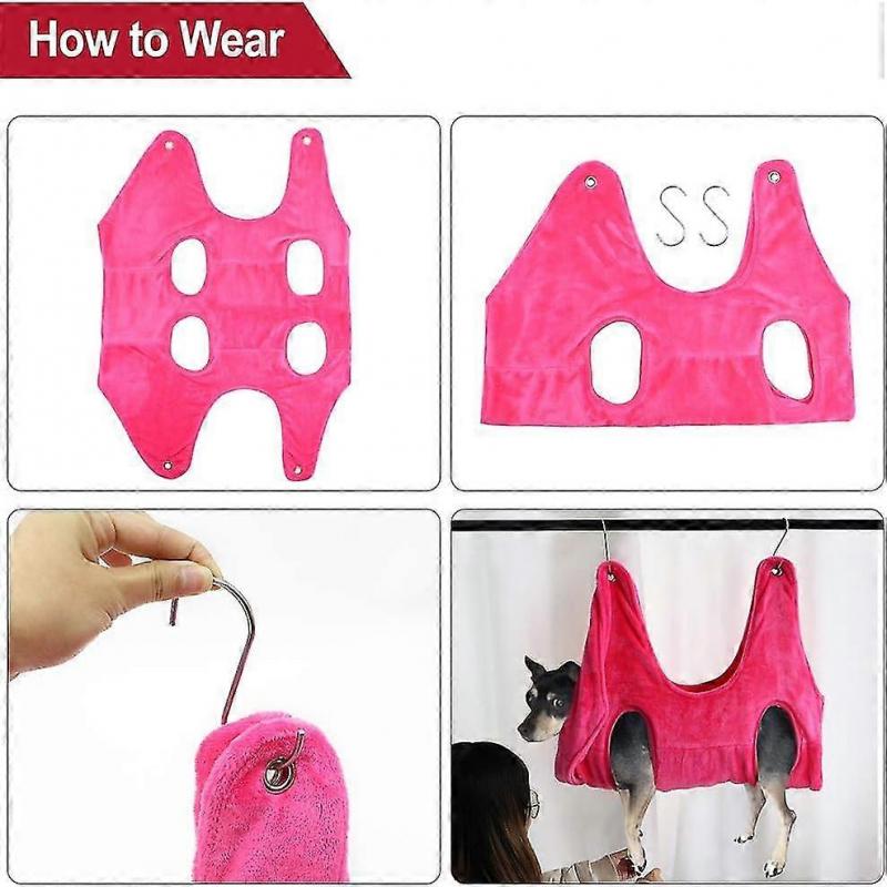 Pet Hammock Dog Cat Grooming Hammock Restraint Bags Convenient Use In Bathing Washing Bathing Nail Trimming