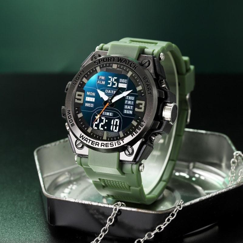 Iron Star Fashion Double Display Men'S Sports Watch Multifunctional Male Student Timing