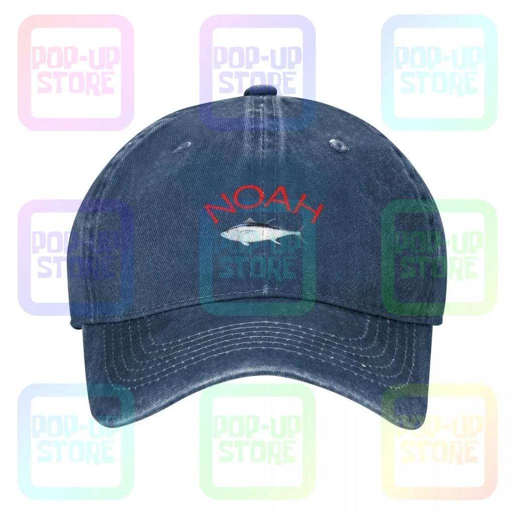 Noah Nyjapan Exclusive Bluefin Tuna Logo Washed Denim Baseball Cap Trucker Hats Vtg Adjustable