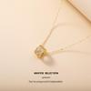Elegant Double Row Zircon Pendant Necklace for Women - Copper, Simple & Exquisite Design