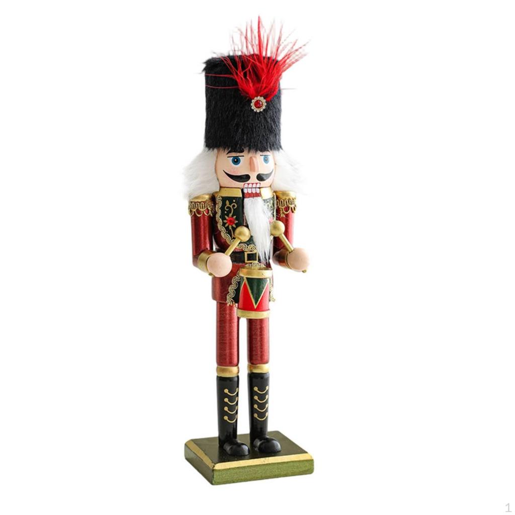 Nussknacker Soldat Traditionell Holz Klassische Statue für Sammler, Weihnachtsdeko,