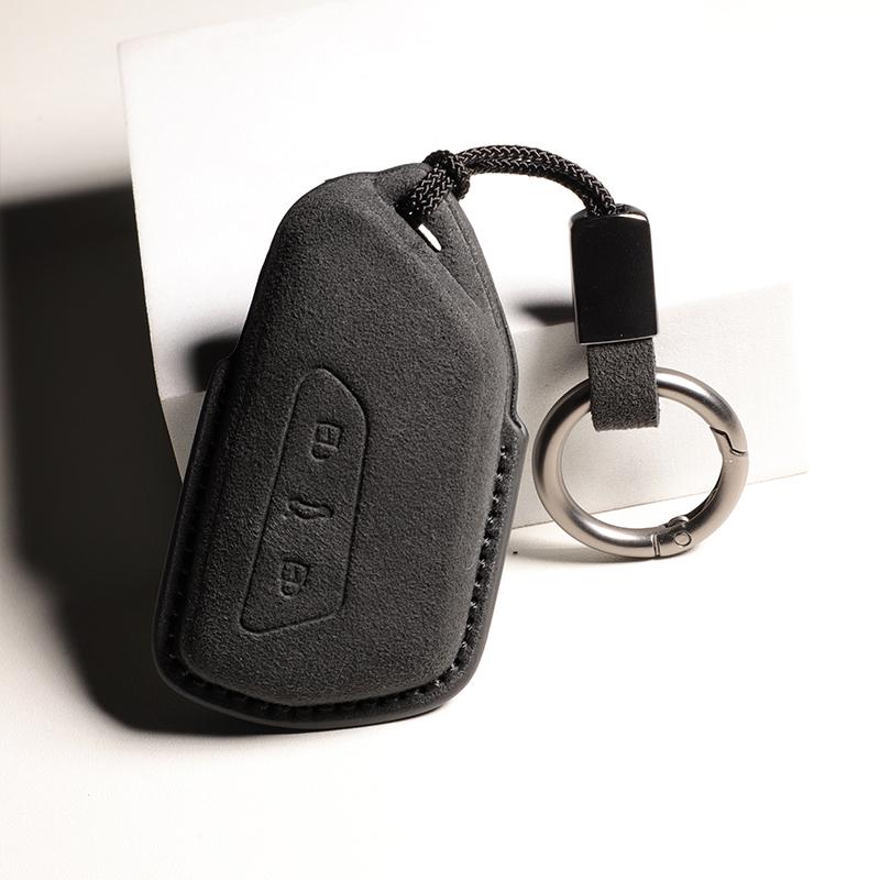 

Leather Car Key Case Shell for VW Volkseagen Golf 8 MK8 ID.3 ID.4 Teramont TALAGON Crider Viloran Keyless Fob Car Accessories
