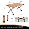 Outdoor Beech Wood Roll-Up Camping Table