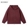 Northern Deer Women's Plus Velvet Casual Zipper Hoodie - Autumn/Winter