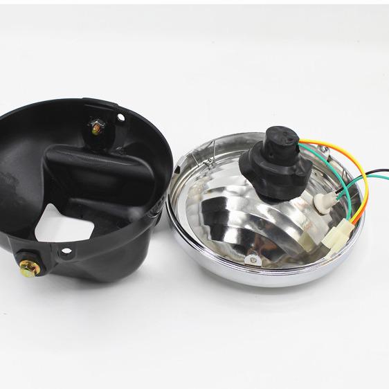 Seven-Inch Round Headlight for YBR/E, JYM-2, Tianji Tianqi 125, Tianjian 125 Motorcycles