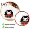 Cute Animal Wall Art 3D Hole Illusion Christmas Mouse Sticker, Peel And Stick Waterproof PVC Festive Atmosphere Coverings Decal for Window Glass,