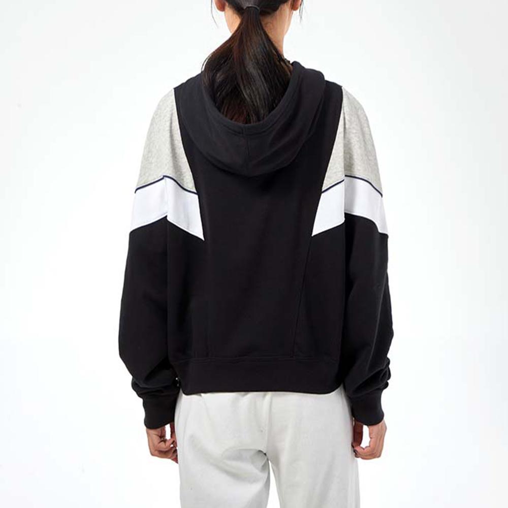 Nike Logo Print Color Block Running Knit Hooded Jacket Women Jacket Black CZ8601-010