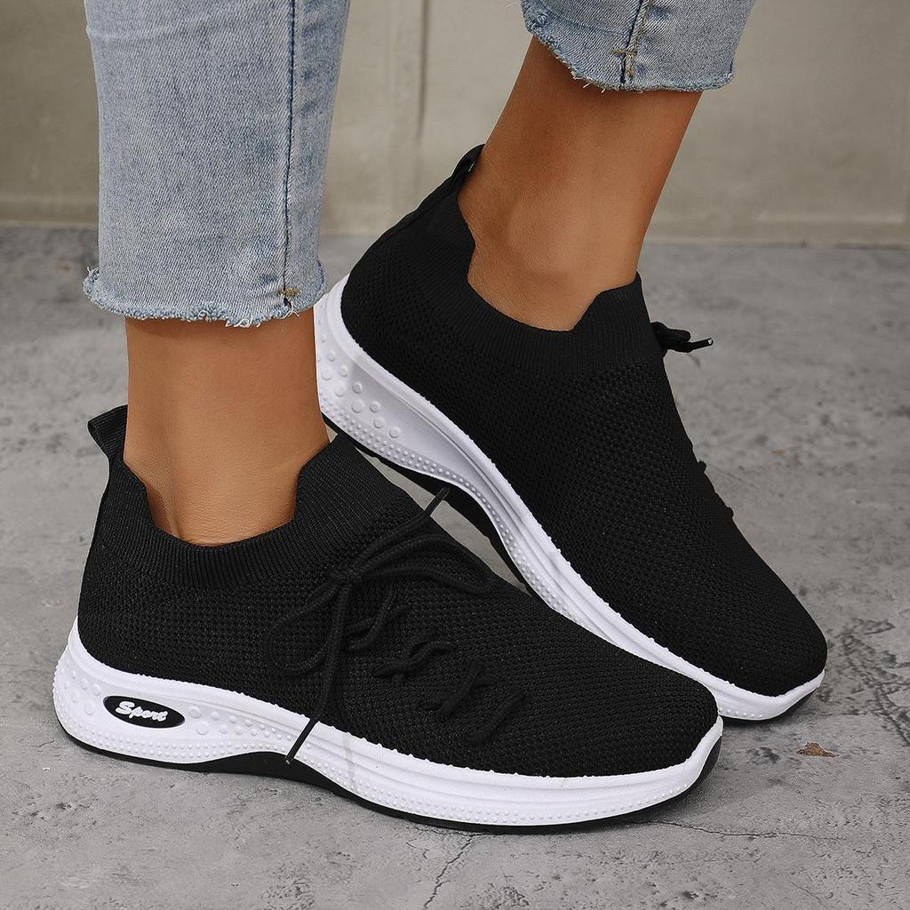 Spring Mesh Breathable Casual Shoes Women Slip On Lightweight Green Sneakers Ladies Lace Up Fashion Comfortable Walking Shoes
