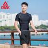 Peak Classic Printed Fashion Sports Summer Mid Waist Casual Shorts Men Shorts Black YS00302D