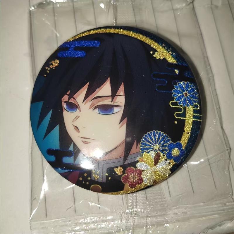 Demon Slayer Laser Brooch Tomioka Giyuu Anime Action Figure Figural Clothing Backpack Pin Decoration Cute Boy Christmas Gifts