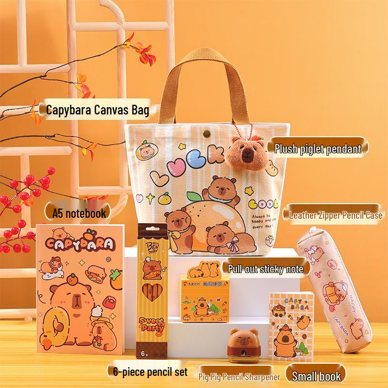 Capybara Stationery Birthday Favors: Student Prize Set & Kindergarten Gifts