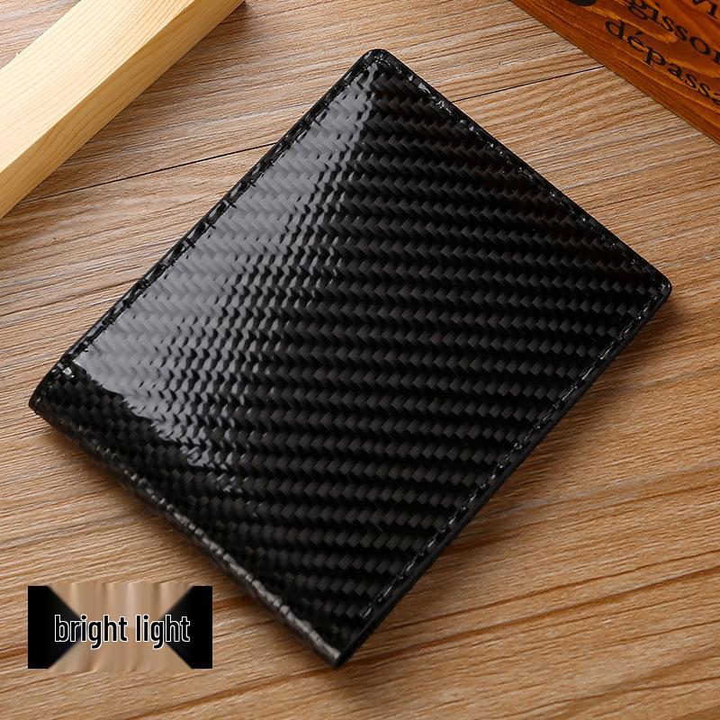 

Европейский и американский держатель для RFID-карт: Модный мужской кошелек из коровьей кожи и углеволокна с логотипом на заказ