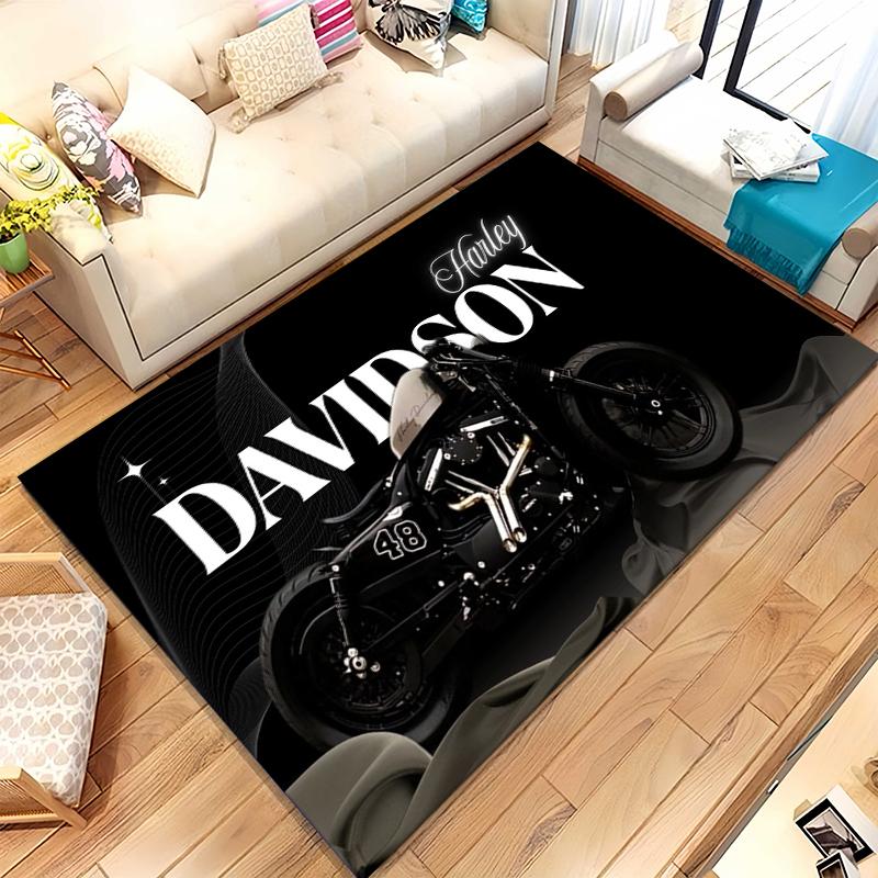 

Retro H-Harleys Racing Moto Living Room Non-Slip Area Rug Soft Carpet for Bedroom Kids Playroom Sofa,Home Decor Doormat Gift 40x60cm