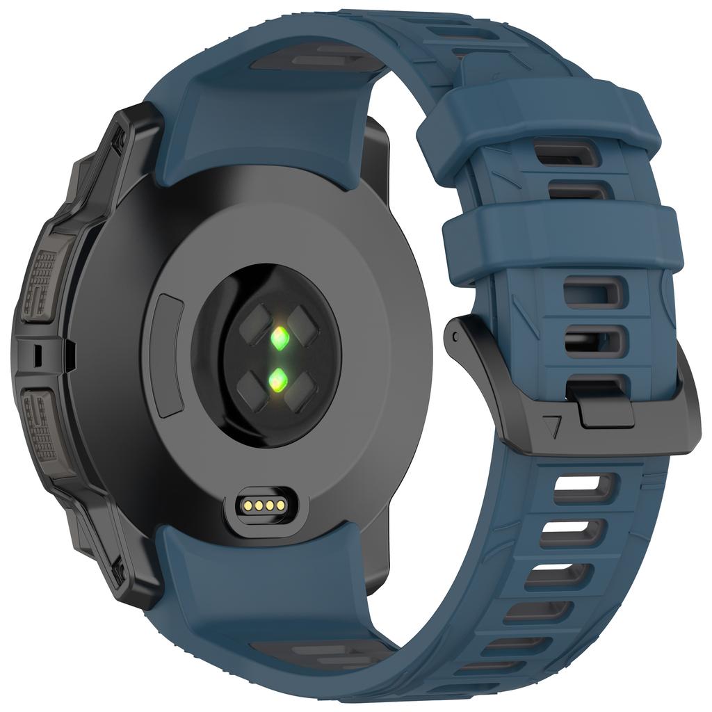 For Garmin Instinct 3 45mm Dual Color Smartwatch Band Sports Breathable Silicone Strap