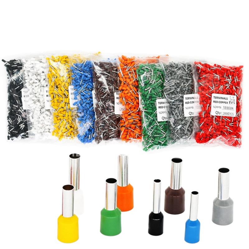E0508 E7508 E1008 Tubular Crimp Terminals 1000pcs for Reliable Electrical Installations